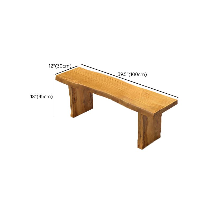 11.7-inch W Modern Seating Bench Solid Wood Rectangle Solid Color Bench