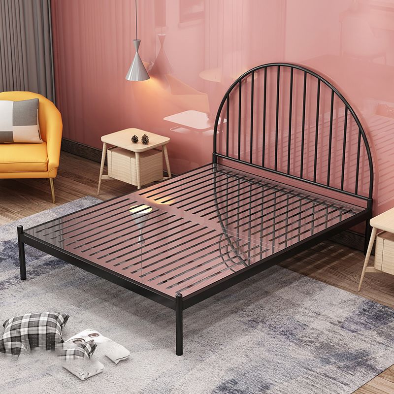 Scandinavian Metal Bed, Tall Clearance Standard Bed with Open-Frame Headboard