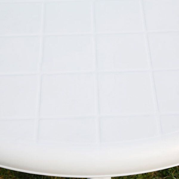 Plastic Outdoor Dining Table Modern Water Resistant Patio Table in White