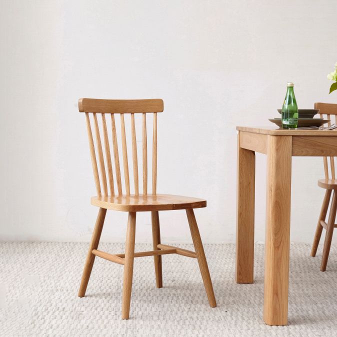 Sedia da pranzo quadrata moderna in legno cucina sedia posteriore per il retro per uso domestico