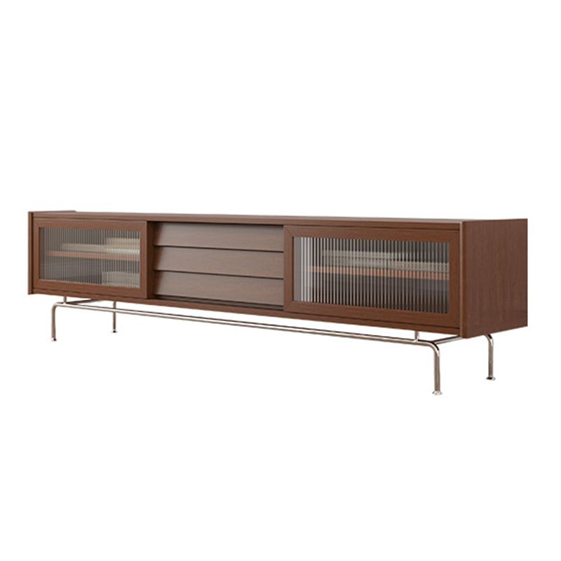 Modern TV Console Solid Wood Media Console TV Stand for Living Room