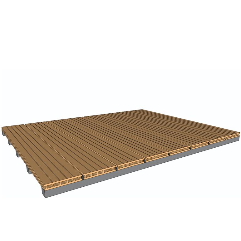 Modern Outdoor Deck Plank Striped Pattern Waterproof Slip Resistant Floor Board