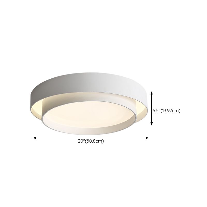 Modern Metal Flush Mount Lamp Acrylic Shade Flush Mount Ceiling Fixture for Bedroom