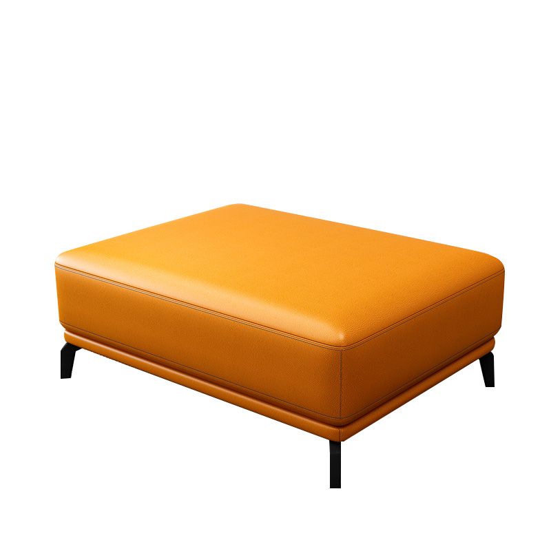 Rectangle Footstools Genuine Leather 23.4 Inch Width Standard Foot Stool