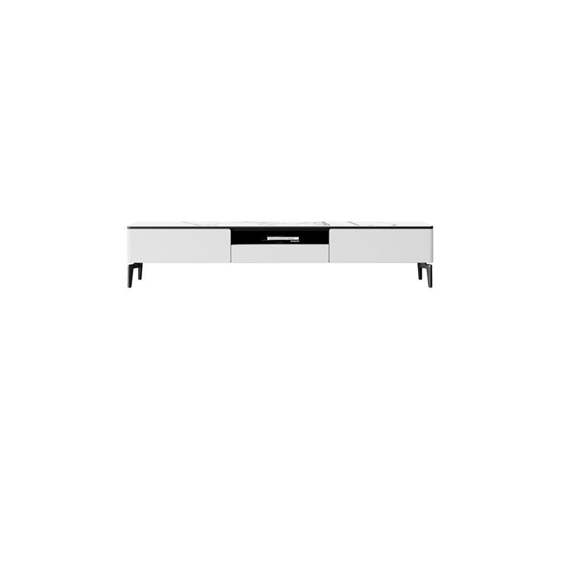 Open Storage TV Media Console Glam Media Console with Drawers