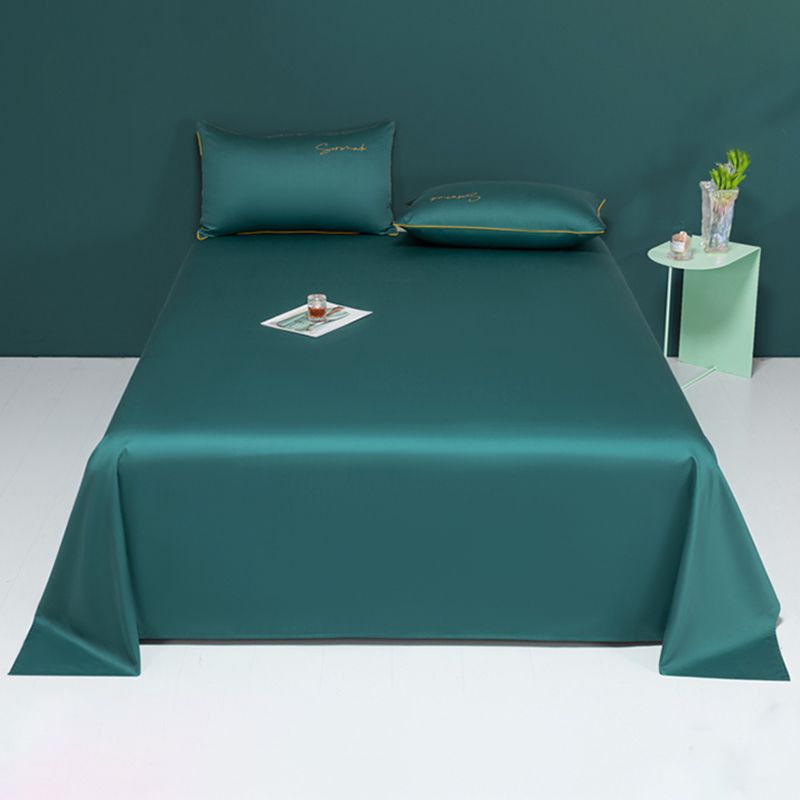 Sateen Weave Sheet Set Solid Color Soft Breathable Bed Sheet Set