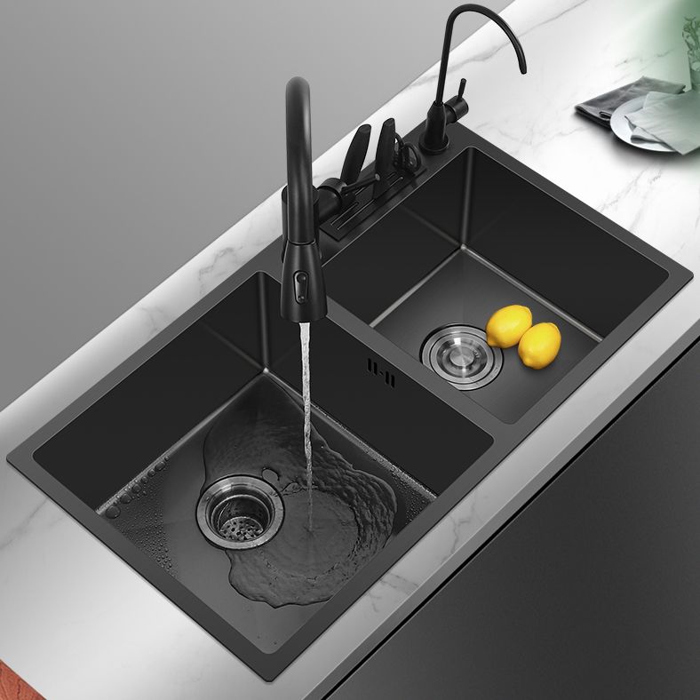 Classic Style Kitchen Sink Drop-In Stainless Steel Kitchen Double Sink