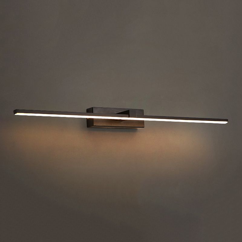 Metal Linear Shape Mirror Wall Light Modern Style 1 Light Mirror Wall Light Sconce