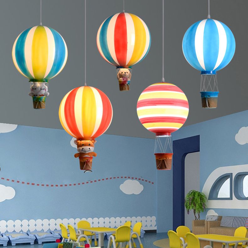 Hot Air Balloon Pendant Lighting 1-Light Kindergarten Ceiling Lamp(without doll)