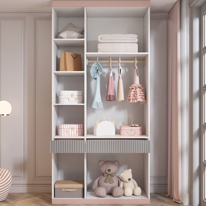 Contemporary Wardrobe Cloth Wooden Bedroom Kids Closet with Drawers