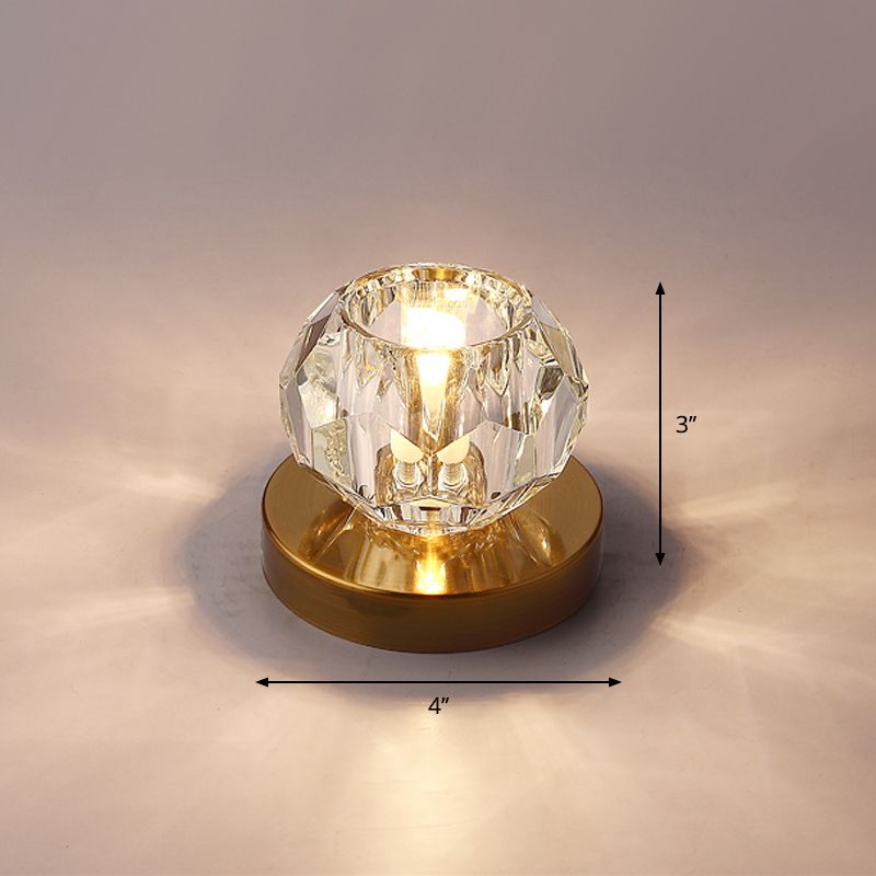 Modern Bud Shape LED Flush Mount Faceted Crystal Corridor Flushmount Ceiling Light