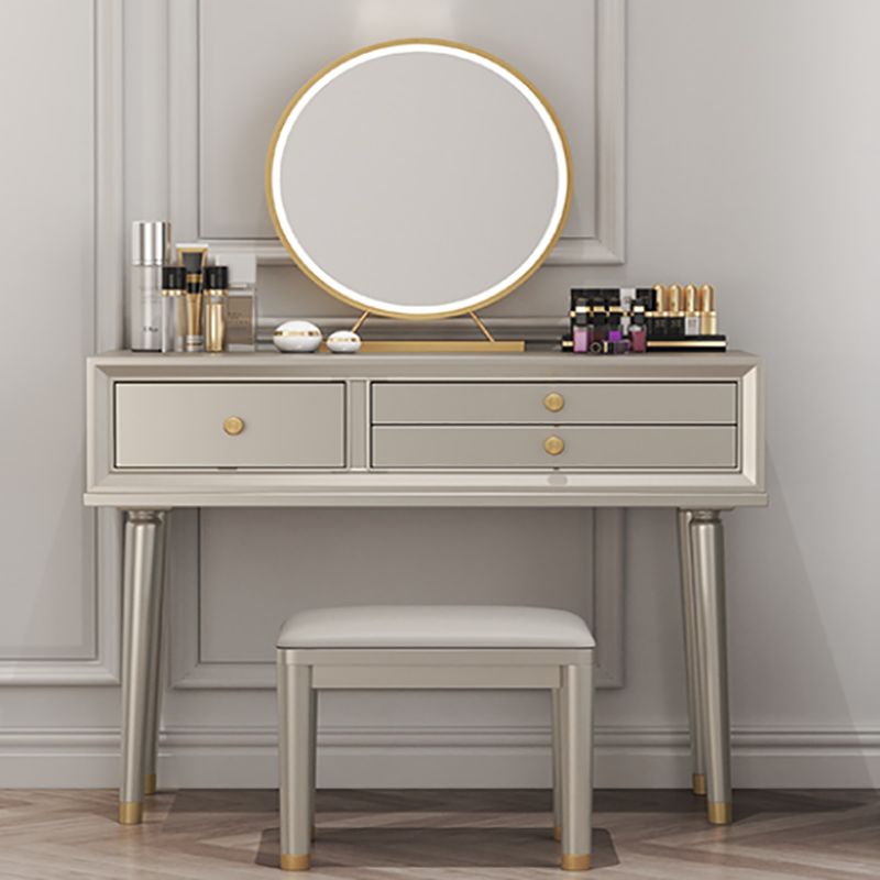 Victorian Solid Wood Vanity Dressing Table with Storage Drawers