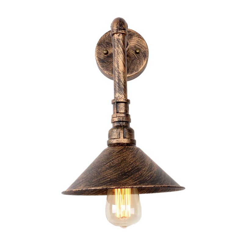 Industrial Cone Shape Wall Mount Light Fixture Sconce Lamp for Wash Room