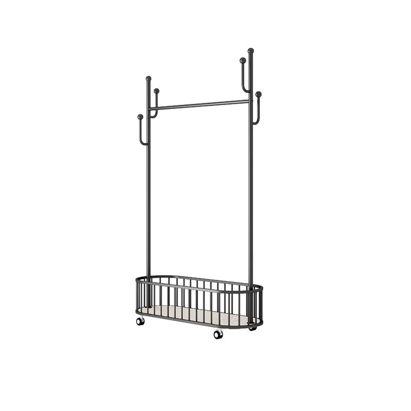 Contemporary Hall Stand Metal Shelving Hooks Included Free Standing Coat Rack