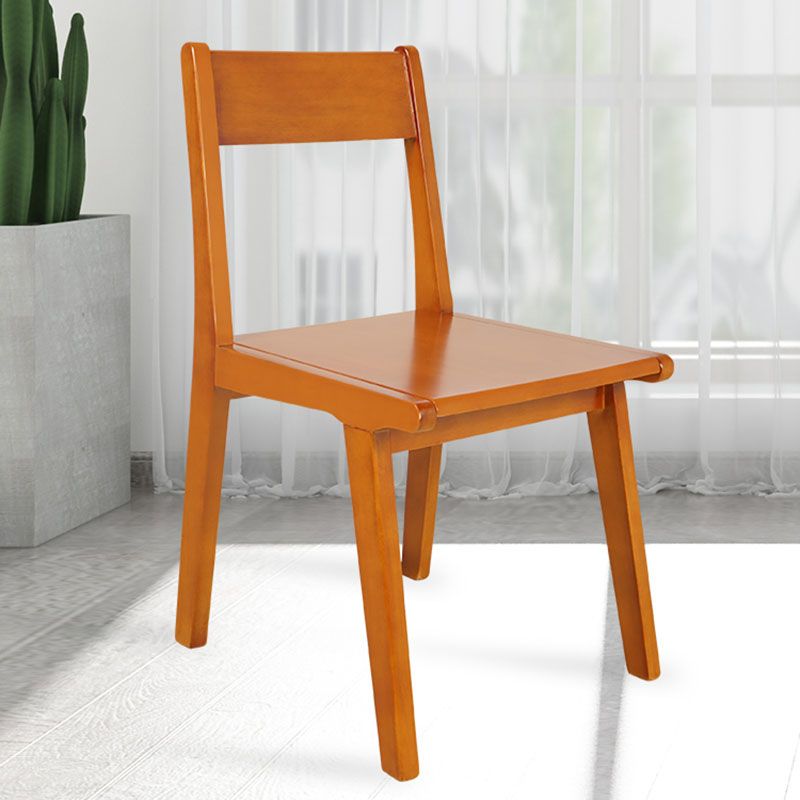 Contemporary Style Open Back Chair Wood Kitchen Dining Armless Chair