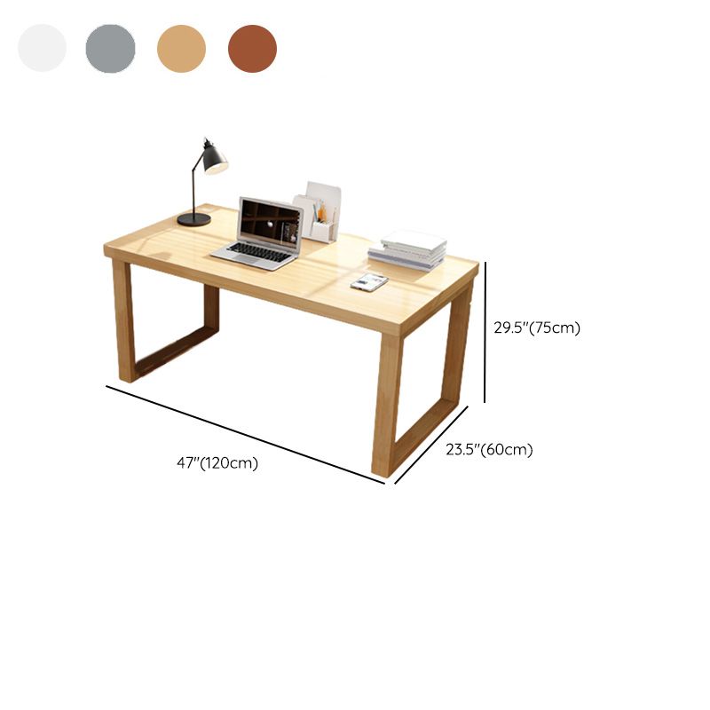 Contemporary Writing Desk in Rubber Wood with Rectangle Top Desk