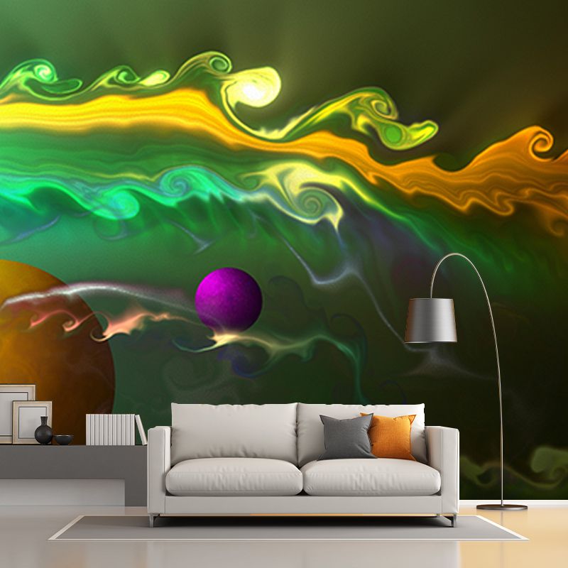 Illustration Universe Wall Mural Novelty Mildew Resistant Wall Decor