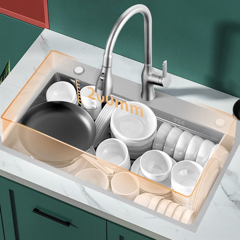 Stainless Steel Kitchen Sink Contemporary Kitchen Sink with Drain Assembly