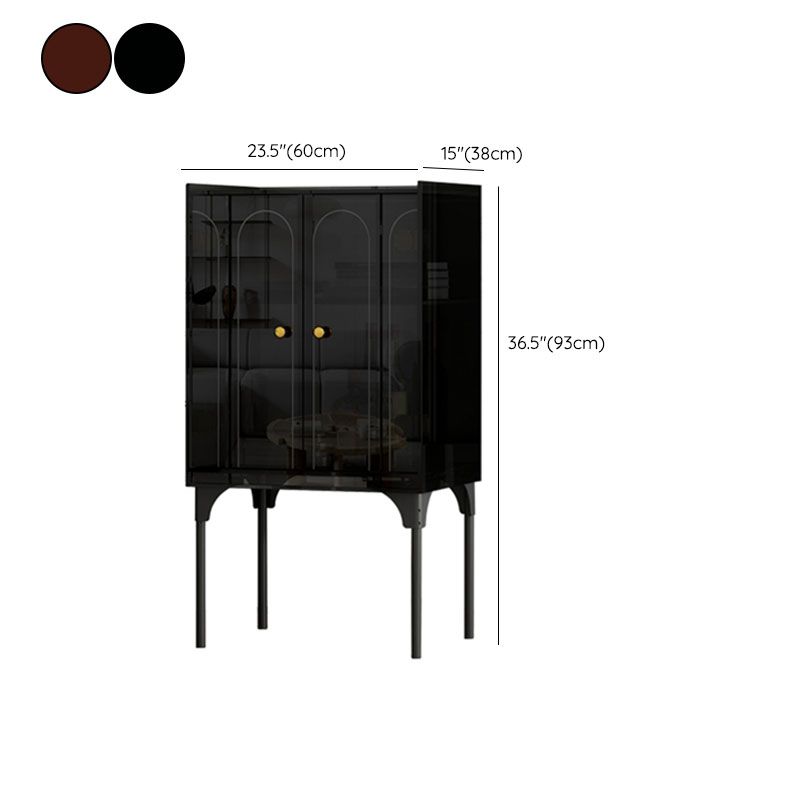 Modern Dining Server Plastic Buffet Server with Doors for Dining Room