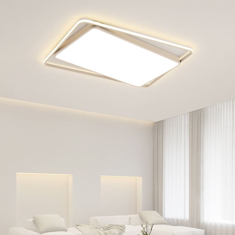 Single Modern White Flush Mount Lighting LED Ceiling Light for Living Room