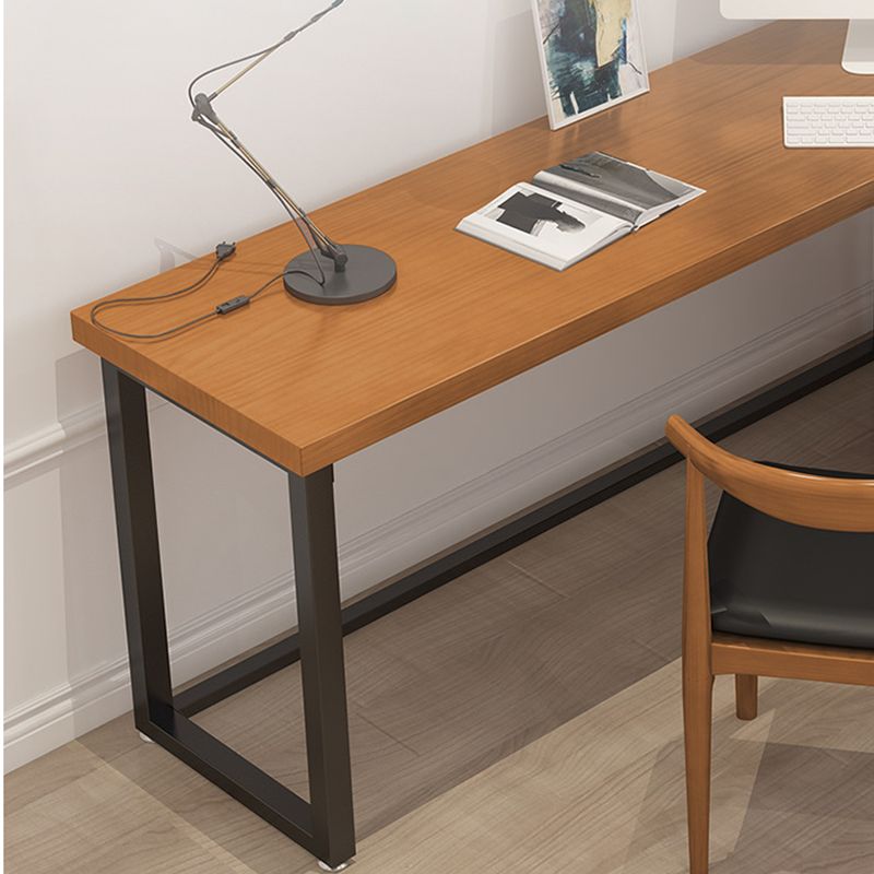 Contemporary Style Iron Office Desk L-Shape Writing Desk for Office