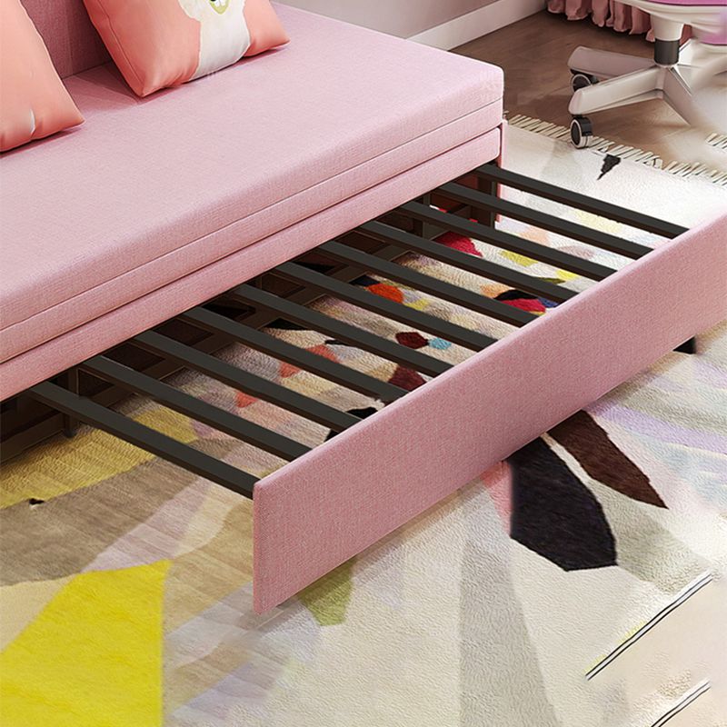 Modern Pink Rabbit Daybed Upholstered Platform Bed with Mattress