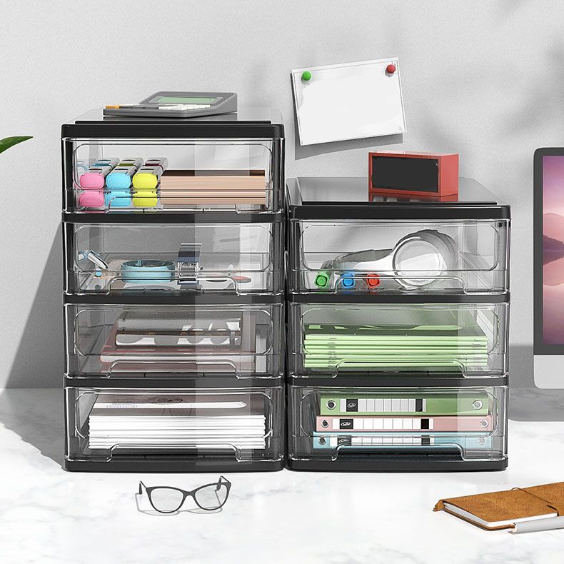 Modern File Cabinet Plastic Multi Drawers Acrylic File Cabinet