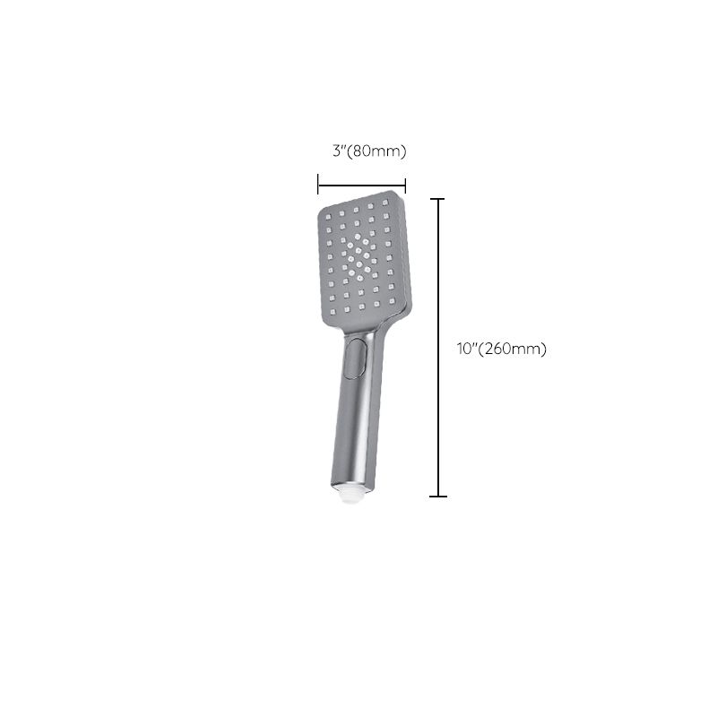 Rectangle Grey Shower Head Combo Standard Spray Pattern Showerhead