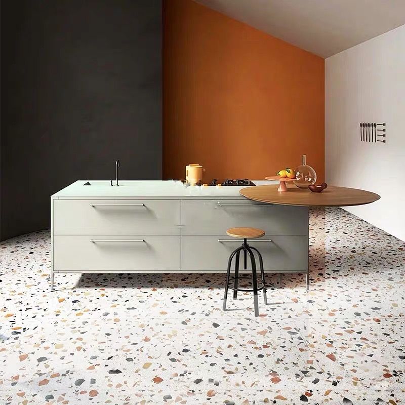 Modern Floor and Wall Tile Square Matte Mixed Material Singular Tile