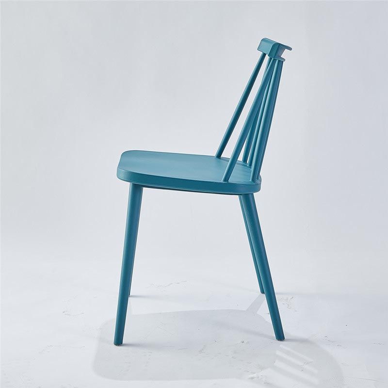 Modern Plastic Chair Slat Back Side Chair Wood in Matte Finish for Home