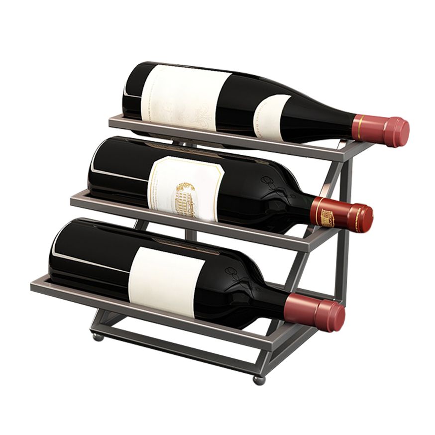 Metal Wine Bottle Holder Contemporary Tabletop Bottle Wine Rack