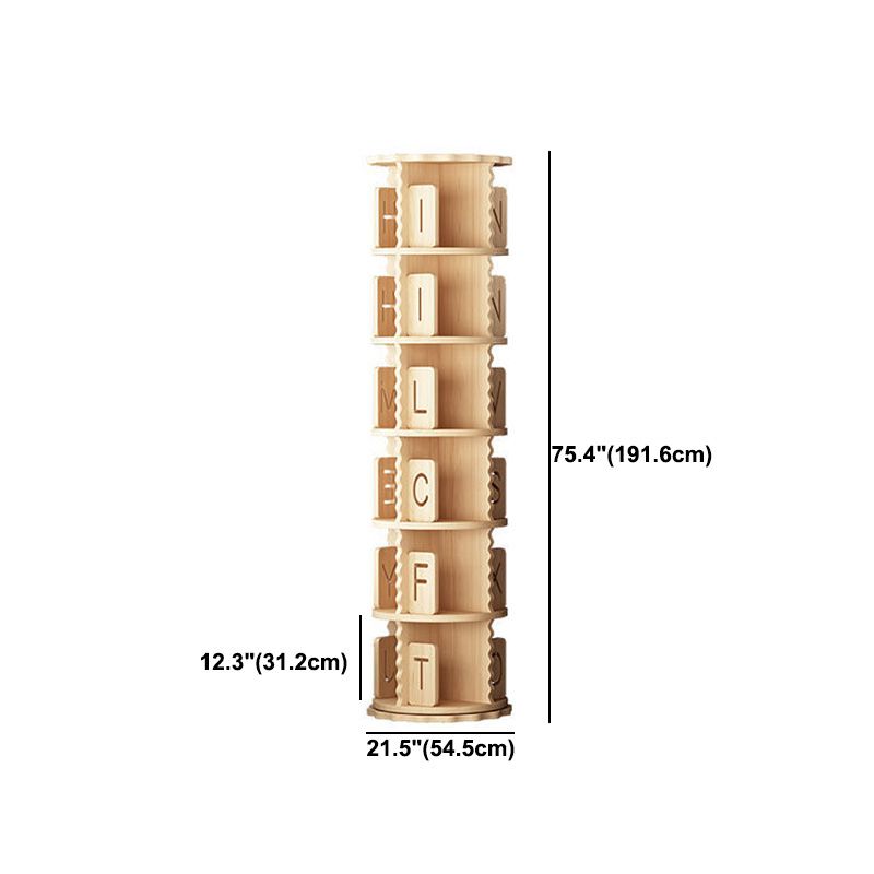 Scandinavian Style Bookshelf Closed Back Solid Wood Bookcase for Home Office