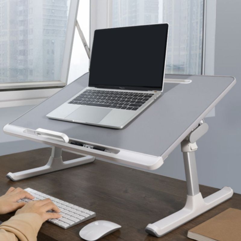 Contemporary Office Desk T-Shape Base Writing Desk with Metal Legs