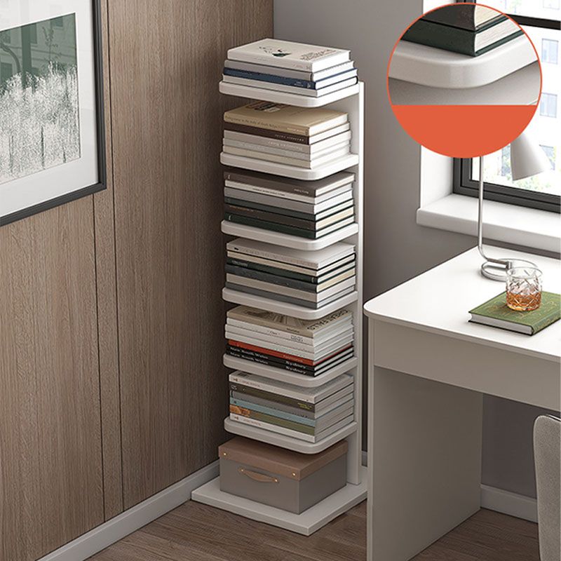 Contemporary Geometric Book Shelf with Rectangular Shelves Wood Bookcase