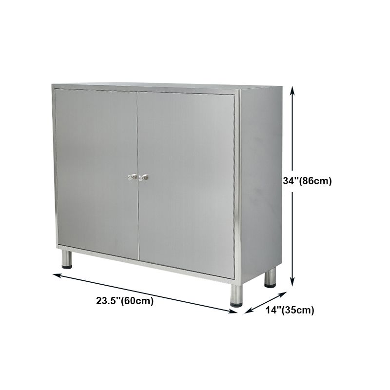 Stainless Steel Kitchen Sideboard Cabinet Modern Server Cabinet with Storage