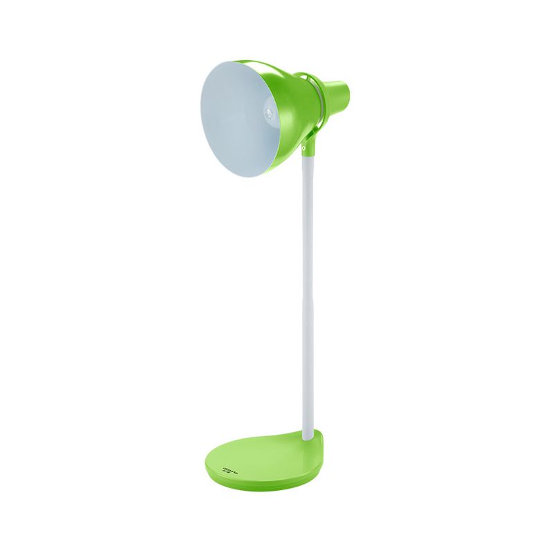 Horn Shade Bendable Lire lampe Macaron fer 1 tête Pink / Green Desk Light avec interrupteur incorporé