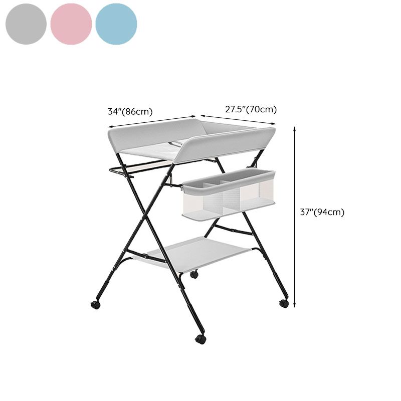 Modern Metal Changing Table Safety Rails Baby Changing Table