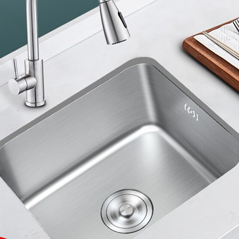 Contemporary Style Kitchen Sink Stainless Steel Rectangle Undermount Kitchen Sink