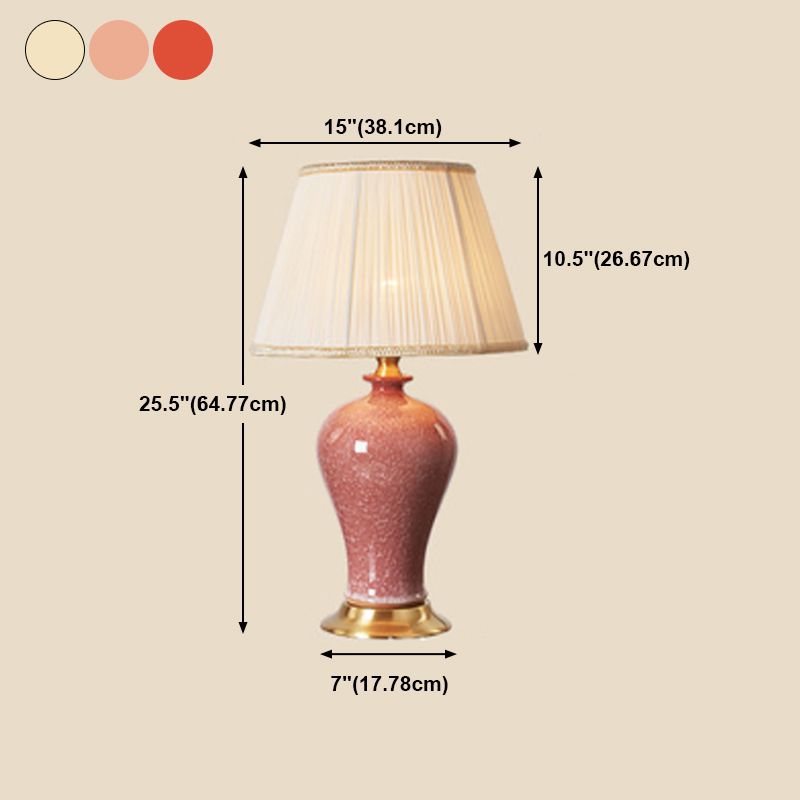 Modern Style Desk Lighting Fixture Colorful Silk Shade Desk Lamp for Bedroom