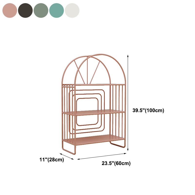 Metal Contemporary Style Bookcase Closed Back Bookshelf for Home Office