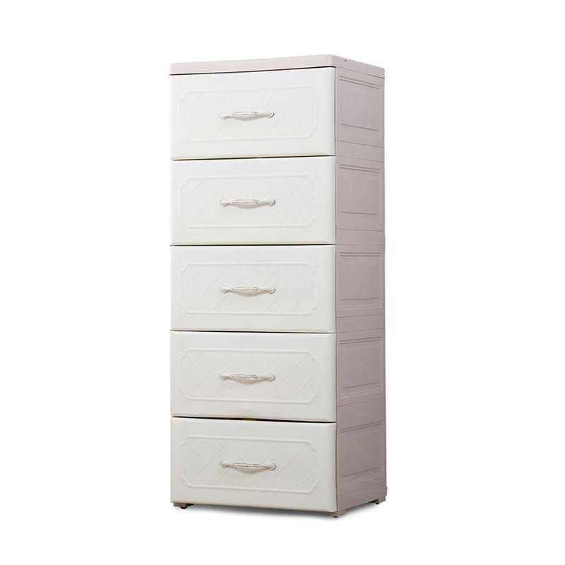 Plastic Kids Furniture Scandinavian Nursery Dresser with 5 Drawers