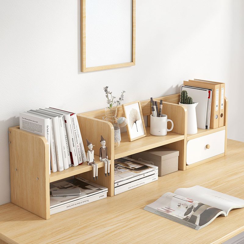 Modern Style Bookcase in Brown Color Wood Bookshelf for Office