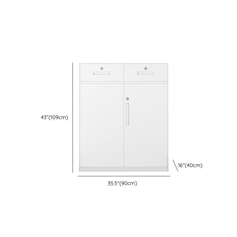 Contemporary File Cabinet Steel Frame Fire-Resistant File Cabinet