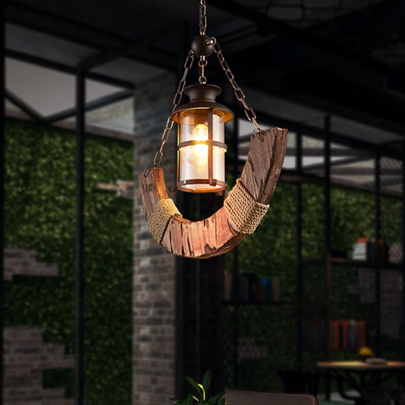 Industrial Style Shaded Pendant Lighting Fixture Metal Hanging Pendant Light in Black