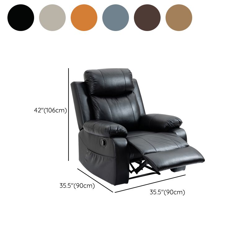 Contemporary Standard Recliner Metal Solid Color Rocker Manual-Push Botton