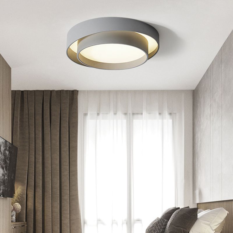 Metal Circular Flush Mount Fixture Simplicity 1 Light Flush Light Fixture