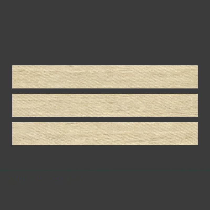 Retangular 5.9"x47.24" Porcelain Singular Tile Fabric Look Floor Tile