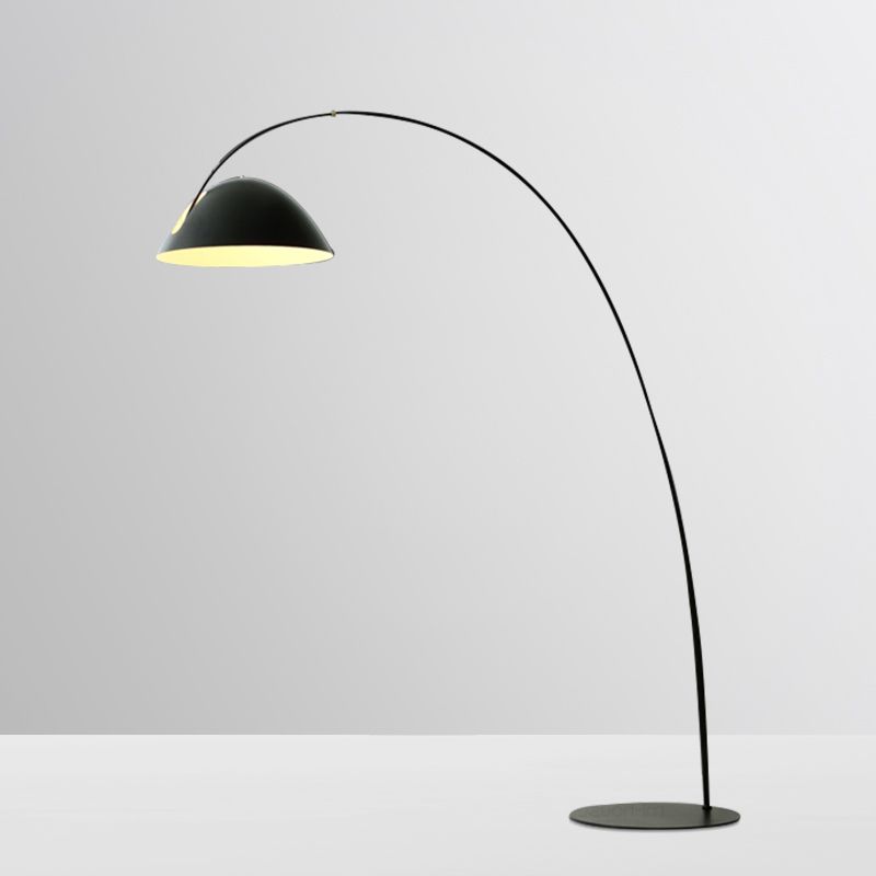 Linear/Kapsel/Bogenbodenleuchte Designer Metall Einerbulst Wohnzimmer Stehlampe in Schwarz