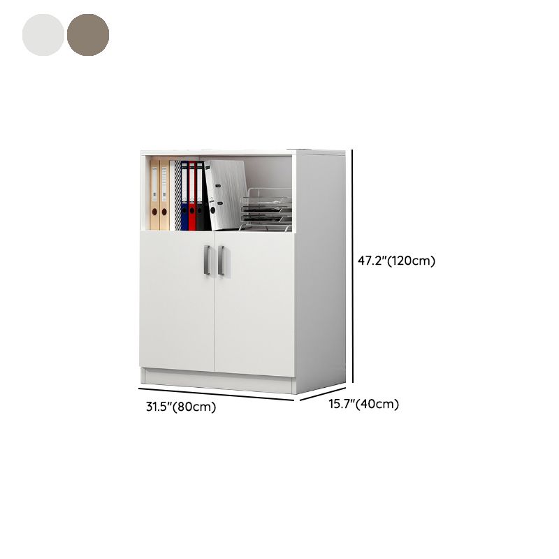 Modern Storage File Cabinet Wooden Frame Key Locking Filing Cabinet