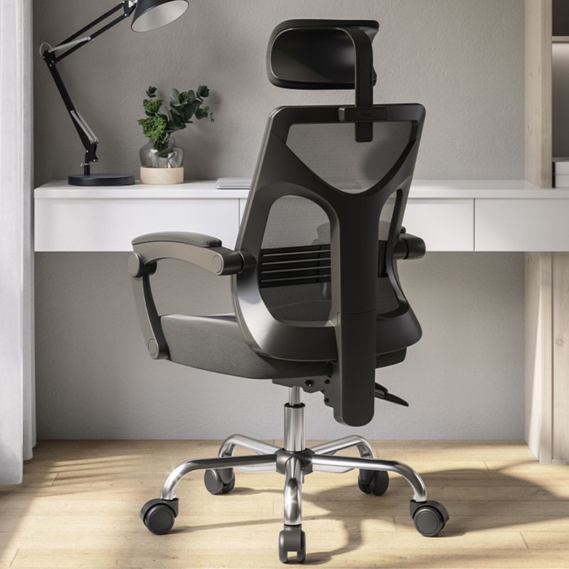 Contemporary Adjustable Arms Office Chair Mesh Desk Chair with Wheels for Room